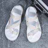 Summer Men Rome Genuine Leather Roman Sandals Gladiator 2024 Sandalias Romanas Hombre Flat Sandles Dropshipping
