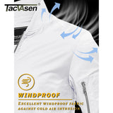 TACVASEN Men's Flight Jacket Summer Autumn Thin Lightweight Casual Windbreaker Multi-pockets Full Zip Up Varsity Baseball Jacket