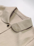 Classic Solid Short Woolen Coats for Woman Autumn Winter Warm Woman Clothing Button Up Female Coat Outfits New In Outerwears