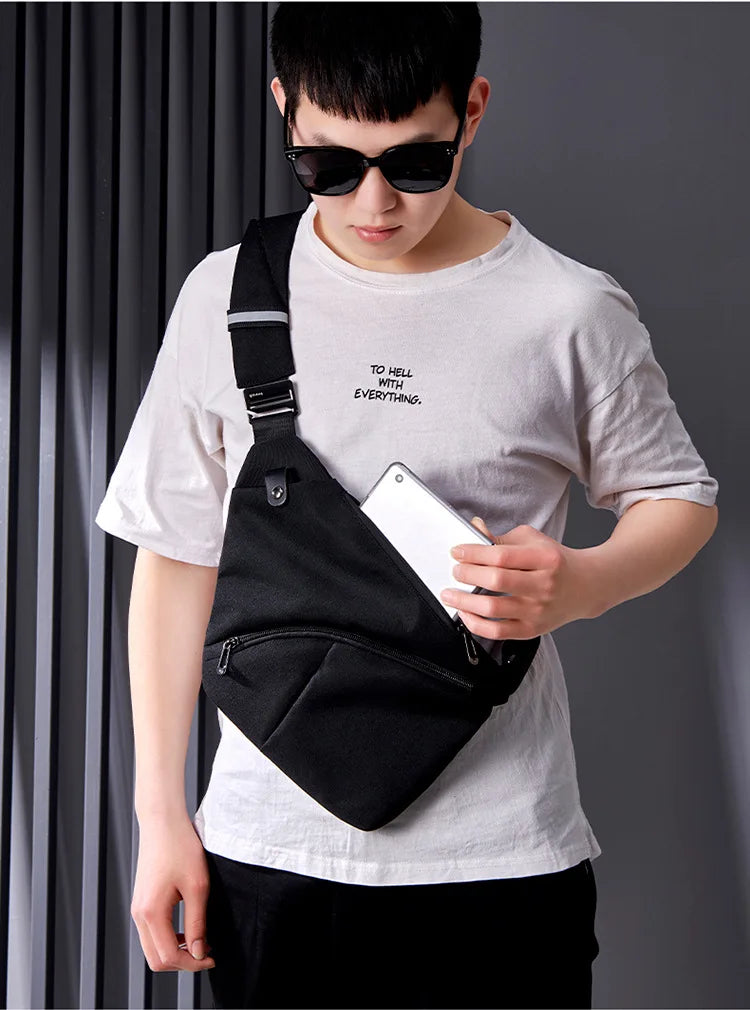 Sling Chest Bag Anti-theft Men Chest Bag Waterproof Tactical Sling Crossbody Bags Travel Cross Body Pack for Men