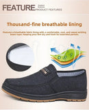 Men Canvas Slip On Shoes Breathable Non Slip Casual Walking Elderly Father Cloth Footwear