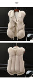 Faux Fur Plush Vests Women Loose Sleeveless Waistcoats Female 2024 New Autumn Winter Fashion Outwears Lady PU Leather Fur Vest