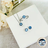 JoyceJelly Moissanite Jewelry Set With 1CT D Color VVS 3EX moissanite stone pass diamond test Wedding Luxury Fine Jewelry gift