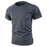 Tactical Short Sleeve T-Shirt Army Military Men's Athletic Tops Workout Gym Training T Shirt Quick Dry Outdoor Hiking Shirt