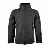 Outdoor Tactical Jacket Men's Stand-up Collar Plush Thickened Soft Shell Jacket Winter Windproof Waterproof Camouflage Coat
