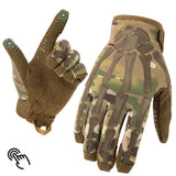 Men and Women Touchscreen Motorcycle Gloves Ice Silk Breathable Non-Slip Skeleton Full-Finger Tactical Gloves