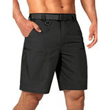 Mens Cargo Hiking Shorts Water Resistant Quick Dry Lightweight Breathable Tactical Shorts with Nylon Belt