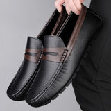 Luxury Brand Soft Sole Loafers Man Casual Shoe Flats Leather Shoes for Men Moccasin Business Dress Formal Soft Sole Low Shoes