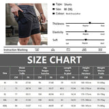 Men's Fitness Training Shorts,Summer Casual Black 2 In 1 Quick Dry Gym Running Shorts Outdoor Slim Quarter Pants