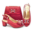 New Arrival African Shoes and Bags Sets Decorated with Rhinestone Women Shoe Size 43 Shoes for Women 2025 Designer Luxury