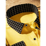 FGKKS Men Shirt Arrival Fashion Patchwork Tuxedo High Street Long Sleeve Smart Casual Elastic Man Business Dress Shirts