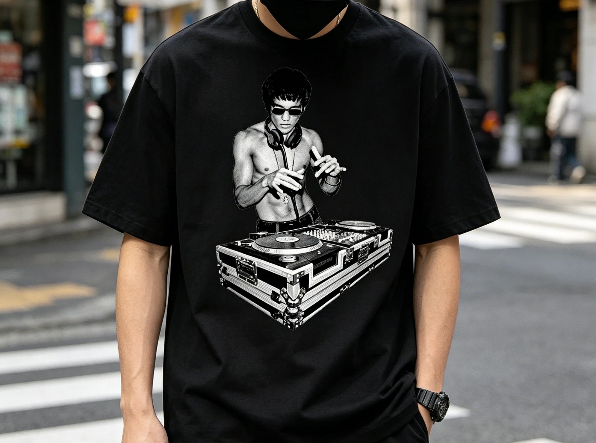 DJ Lee Inspired by Bruce T-shirt Funny Tony Stark Kung Fu Movie Fan Gift T-shirt
