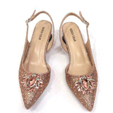 Venus Chan Royal Blue Sandals for Women 2024 Luxury Wedding Pumps Med Heels Rhinestone Design Party Shoes and Bags Set