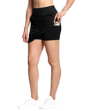 THE GYM PEOPLE Women's Golf Skorts Modest Knee Length Athletic Tennis Skirts Built-in Shorts with 4 Pockets