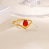Luxury Jewelry Set Opal Stone Rings for Women Gold Color Stainless Steel Ring Minimalist Aesthetic Jewelry 2026 Freeshipping