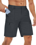 Men's Waterproof Cargo Shorts Summer Quick Dry Hiking Shorts Outdoor Multi-pockets Camping Training Work Shorts Man