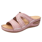 Summer 2025 women's sandals with exposed toes, retro anti slip leather casual women's fashionable versatile sandals