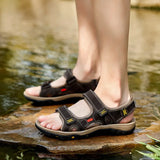 Mens Sandals Soft Non Slip Soles Outdoor Water Hiking Shoes Mesh Quick Drying Breathable Casual Walking Summer Sandals Man