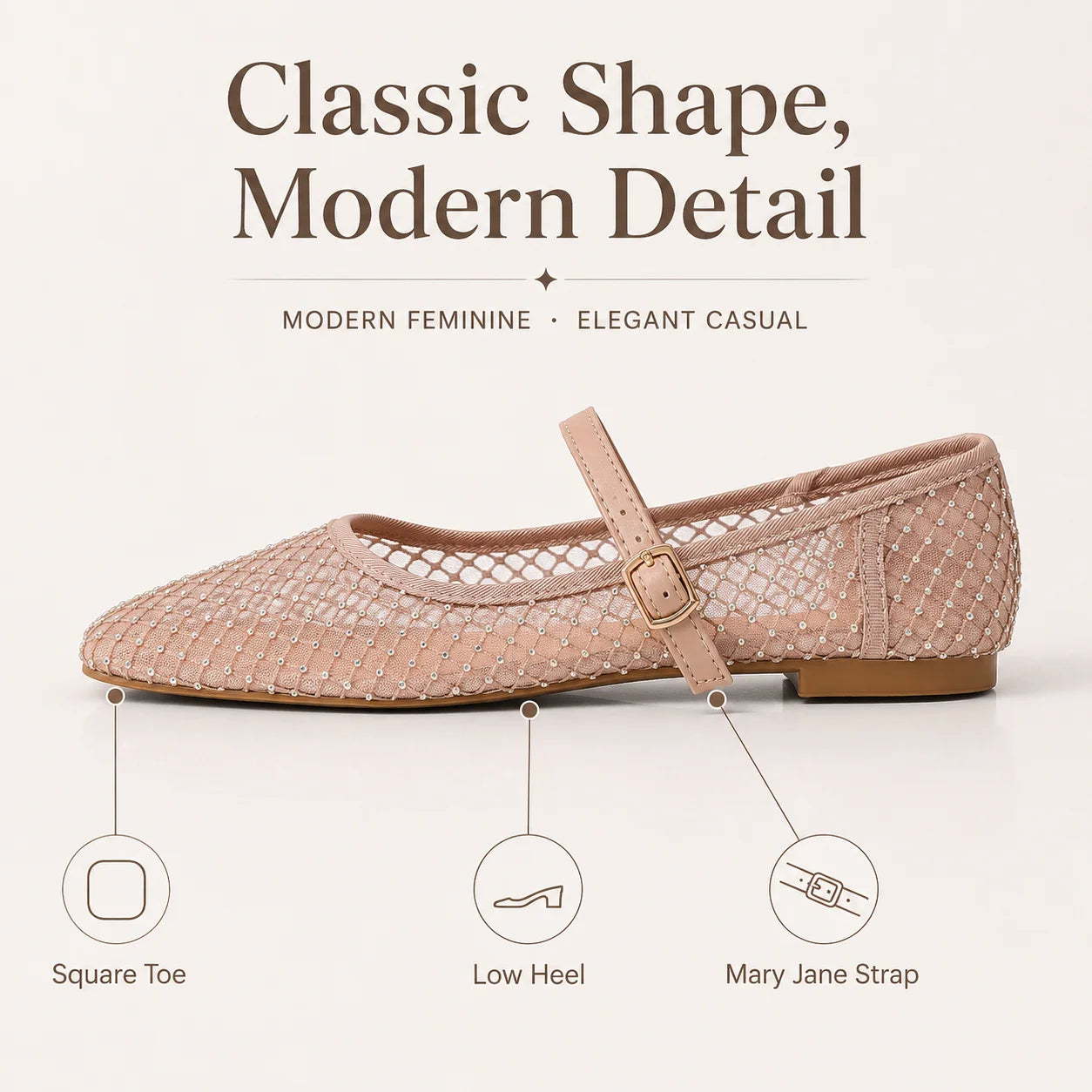 2026 Women's Mesh Ballet Flats Pointed Toe Breathable Flat Shoes Elegant Casual Slip On Shoes For Office Travel