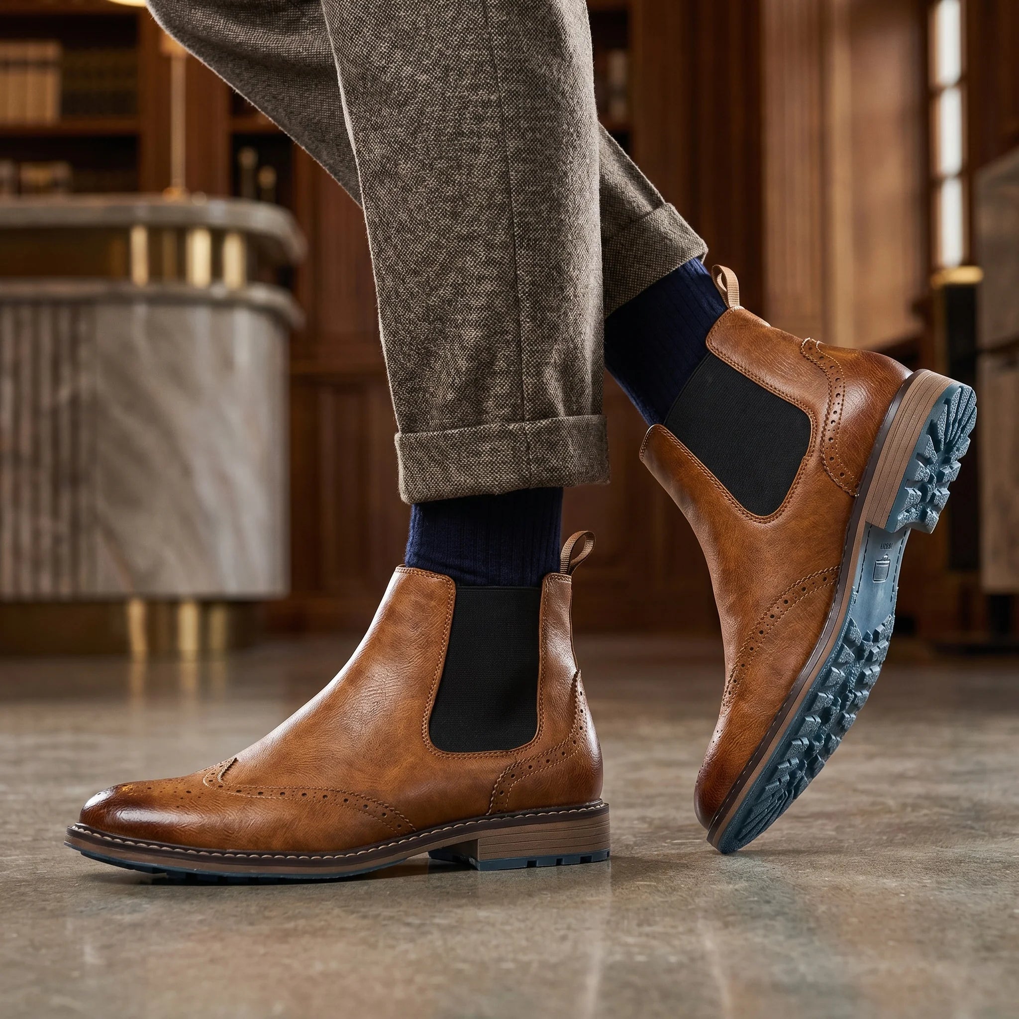 Chelsea Boots Men Comfortable Brand Fashion 2026 ankle boots men
