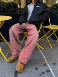 Men's Casual Retro Street Straight Leg Jeans with Pockets