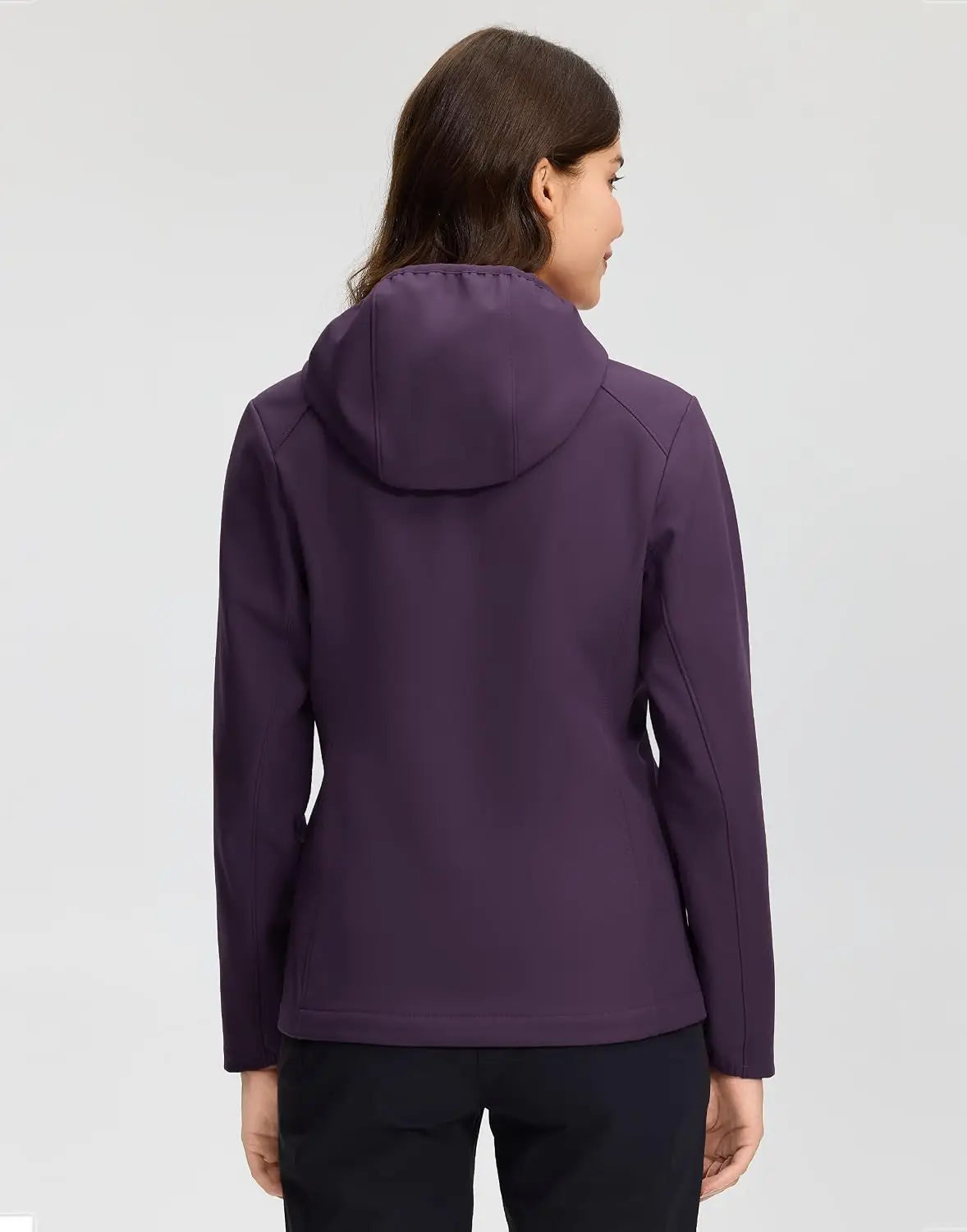 Pioneer Camp Women's Softshell Jacket Fleece Lined with Hood 30k Waterproof Lightweight Warm Windbreaker for Outdoor Hiking
