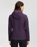 Pioneer Camp Women's Softshell Jacket Fleece Lined with Hood 30k Waterproof Lightweight Warm Windbreaker for Outdoor Hiking