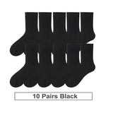 10-40Pairs Woman Men'S Classic Formal Mid-Calf Socks 100% Breathable Cotton Solid Black White Perfect For Business Casual Wear