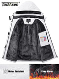 TACVASEN Winter Fleece Lined Hooded Parka Jacket Womens Ski Snowboard Warm Coats Waterproof 5 Zipper Pockets Windbreaker Outwear