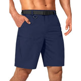 Mens Cargo Hiking Shorts Water Resistant Quick Dry Lightweight Breathable Tactical Shorts with Nylon Belt