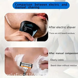 6-Layers Safety Razor Set High Quality Men Shaving Razor Sharp Stainless Steel Changeable Shaver Head Blades