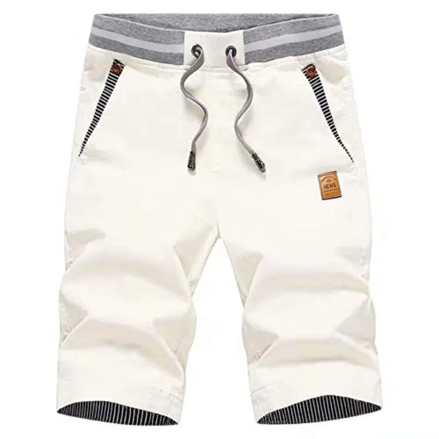 Men's Shorts Casual Classic Fit Drawstring Summer Beach Shorts with Elastic Waist and Pockets