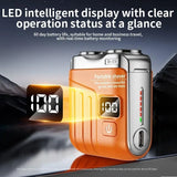9000+ RPM Portable Electric Shaver, 180-Day Battery & 1H Fast Charge, LED Smart Display, Waterproof, Floating Blades, Type-C