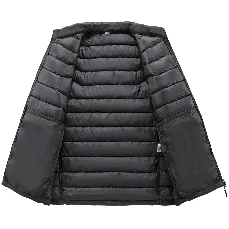 Men Puffer Jacket Thick Warm Winter Jackets Man Parka Casual Fashion Outwear Cotton Padded Coats Stand Colar Men's Clothing Top