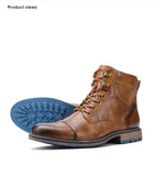 Spring Leather Boots with Zipper Classical Men Boots 2026 Fashion Comfortable Ankle Boots