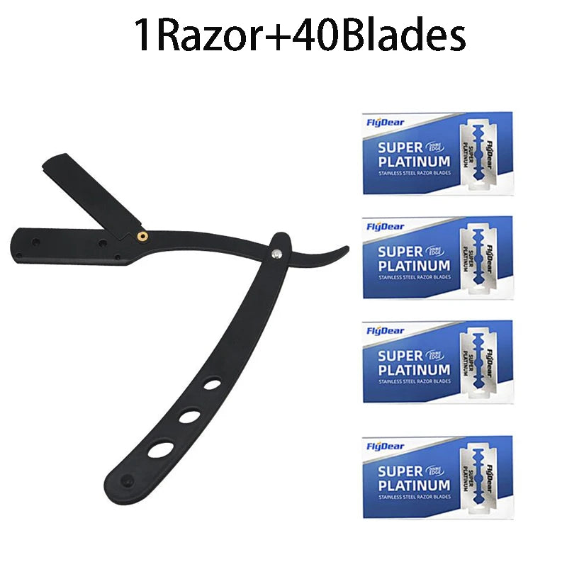 NEW Manual Shaver for Men Barbershop Razor Stainless Steel Shank Is Easy To Use Safety Razor Shaving Razor with Blades