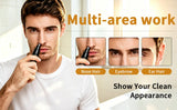 Grooming Kit for Men, Electric Hair Clipper, T-Blade Trimmer, Foil Shaver and Nose Trimmer, Rechargeable Cordless
