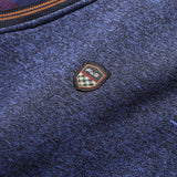 Vintage Plaid Sweater Pullover Men Thick Warm Knitwear Winter Autumn Clothing Patchwork Men's Fleeced Polo Collar Pullovers