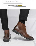 Men Boots Red Sole Handmade Solid Color Lace Up Classic Business Ankle Boots for Men Free Shipping Fashion Mens Shoes
