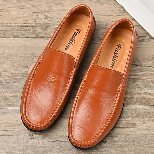 Hot-selling Men's Casual Shoes PU Leather Male Loafers New Arrival Moccasins Light Comfortable Man Driving Wedding Flats Slip-On
