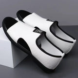 New Style Perforated, Breathable and Anti-Slip Outerwear Casual Leather Slip-On Sandals for Men Size 48 Large Size