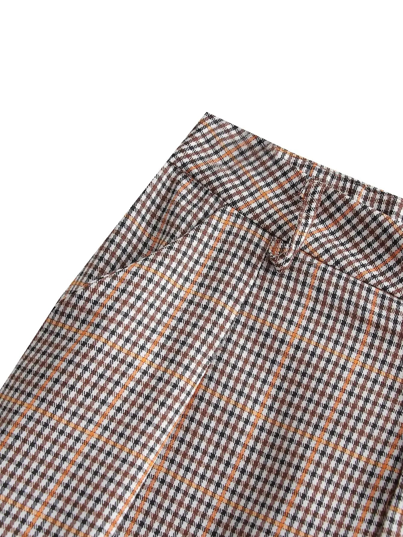 SLTNX 2026 Retro Chic Plaid Pants Women's Loose Pants Fashion Street Casual Pants Office Wear