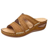 Summer 2025 women's sandals with exposed toes, retro anti slip leather casual women's fashionable versatile sandals