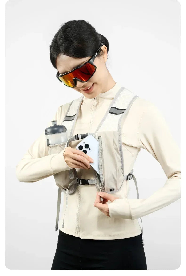 Women Men Running Hydration Vest Camping Hydration Bladder Bag Water Pack Backpack Vest for Trail Hiking Gear Cycling Jogging