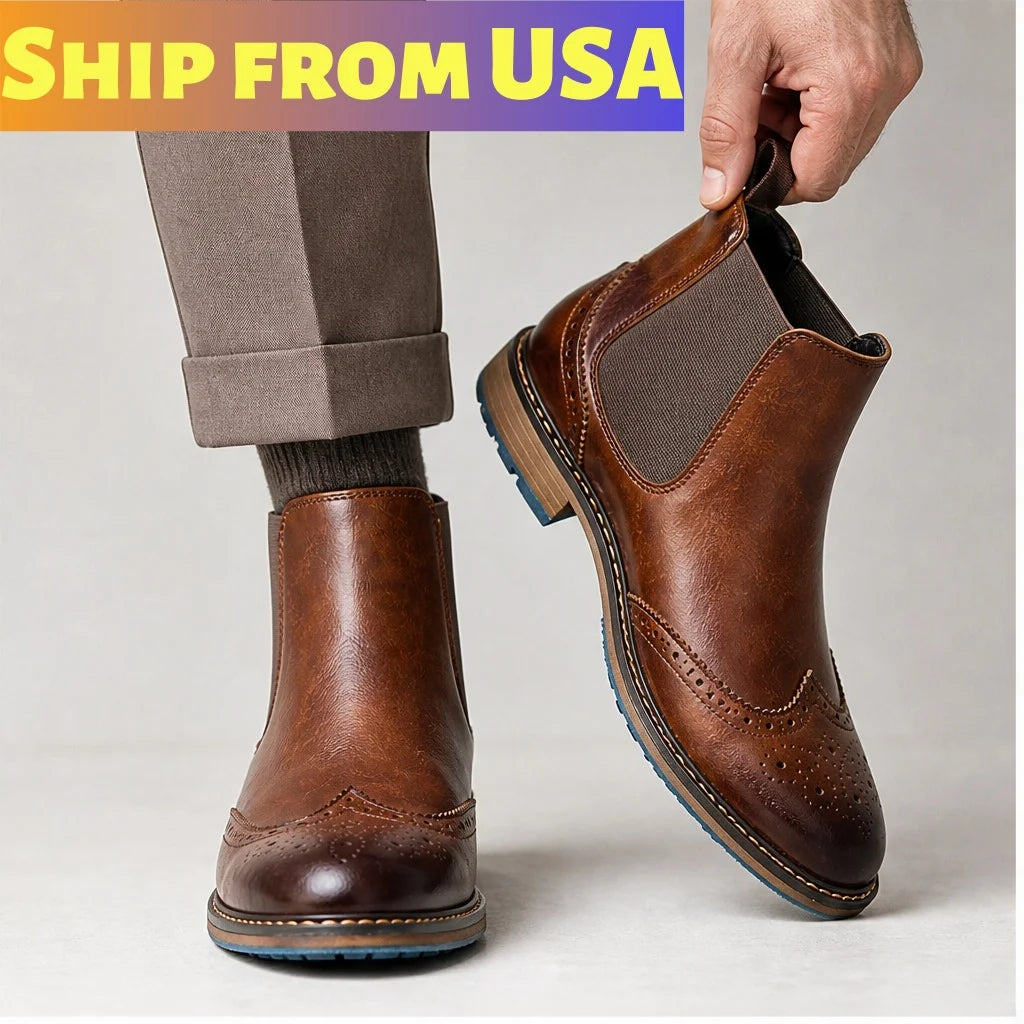 Chelsea Boots Men Comfortable Brand Fashion 2026 ankle boots men