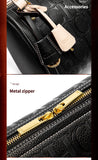 C-H Women's Boston Bag Autumn Winter New Collection Letter Design Texture Shoulder Bags