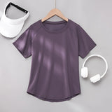 DRUR Yoga Tops Sportswear Woman Gym Shirts Breathable Quick Dry Short Sleeve Workout T Shirt Jogger Running T Shirt Yogawear New