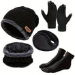 5pcs/set Winter Warmth Combination - Cold Resistant Knitted Hat+Velvet Neck+Thick Gloves+Plush Earmuffs+Snow Socks
