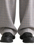 SLTNX 2026 Retro Chic Plaid Pants Women's Loose Pants Fashion Street Casual Pants Office Wear