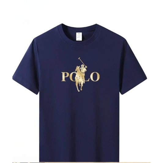 Summer Trendy Brand Men's Clothes Business Casual Short-sleeved T-shirt Slim Fit and Versatile Crew Neck Top Breathable T-shirt